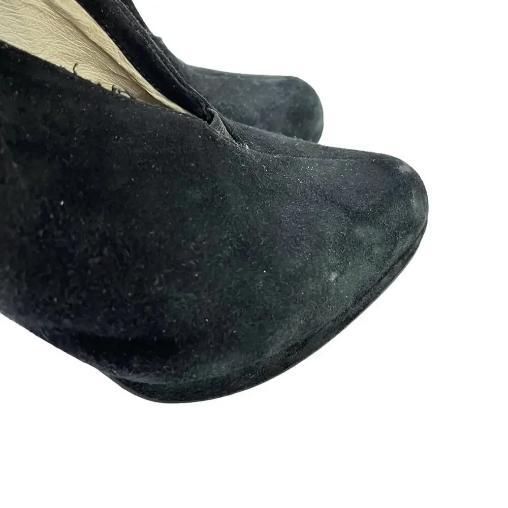 MICHAEL KORS Genuine Leather High Heels Suede Solid Black Pumps Shoes sz 10